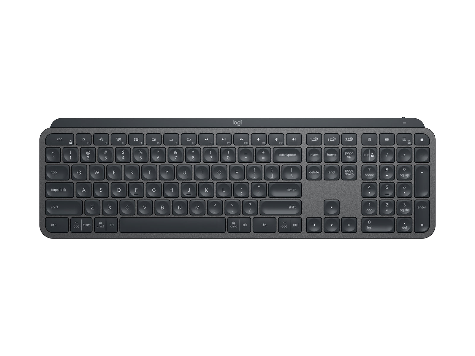 Logitech MX Keys Wireless Rechargeable Illuminated Keyboard (920-009294) Monitors.com 