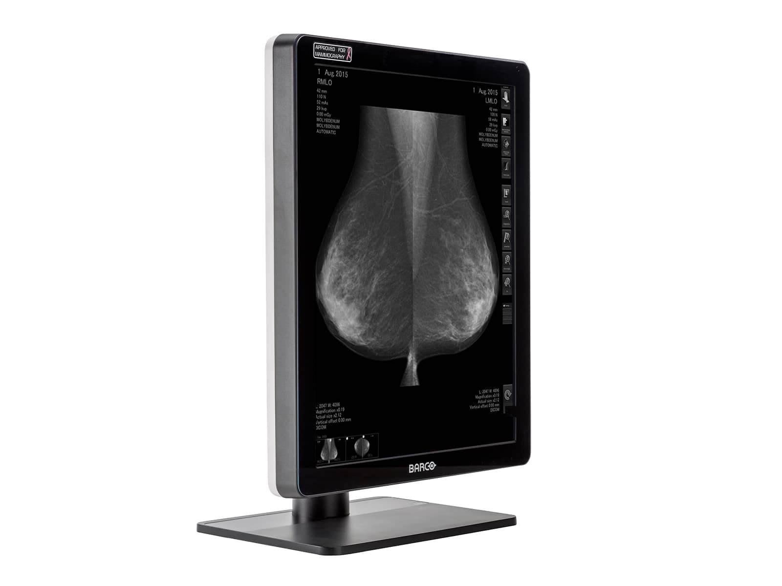 Barco Coronis MDCG-5221 5MP 21" Grayscale LED Mammo 3D-DBT Breast Imaging Display Monitors.com 